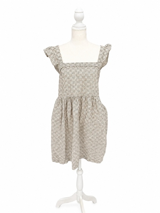Madewell Dresses & Skirts - Madewell XS Striped Smocked Mini Dress Linen Blend Pockets Cottagecore